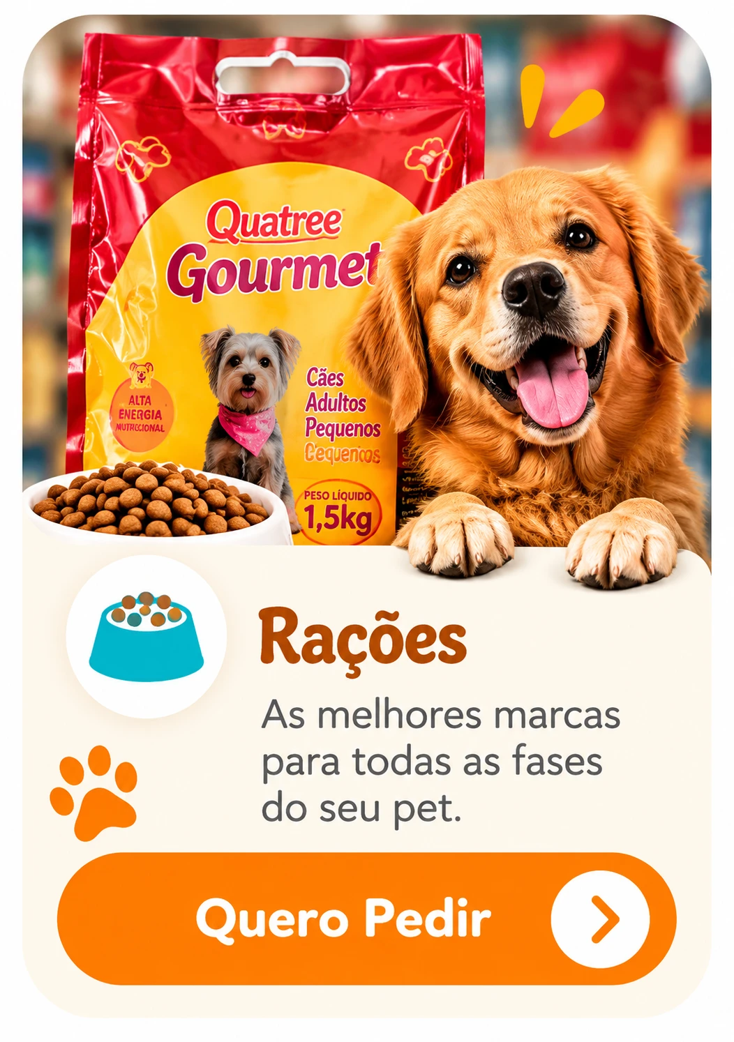 Rações: as melhores marcas para todas as fases do seu pet.